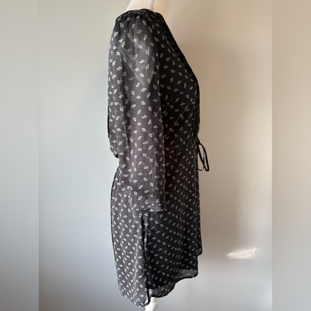 H&M Black & White Fan Print Dress – Size 6 - Picture 5 of 14